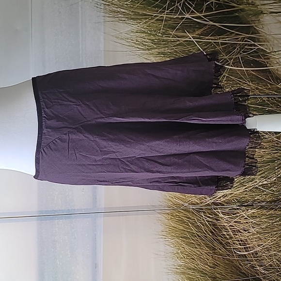 Free People Purple Assymetrical Embroided Skirt - Picture 4 of 10